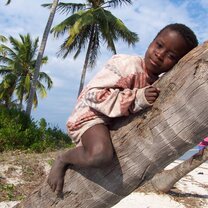 Beautiful day in Mozambique Child in tree